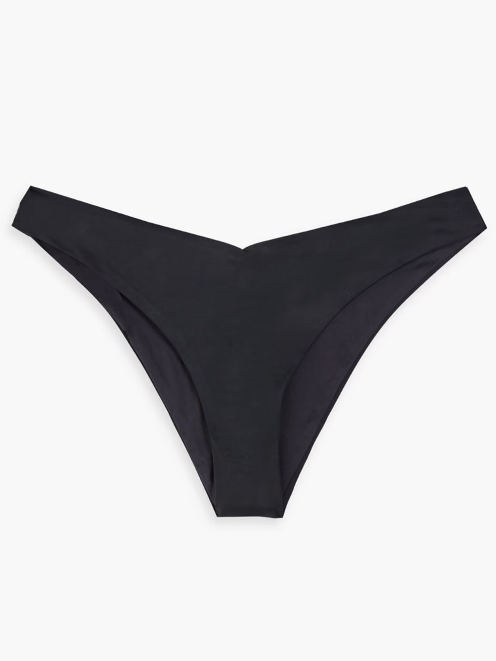 ONIA Chiara Low Rise V-Front Bikini Brief Swimsuit Bottoms Black NEW NWT
